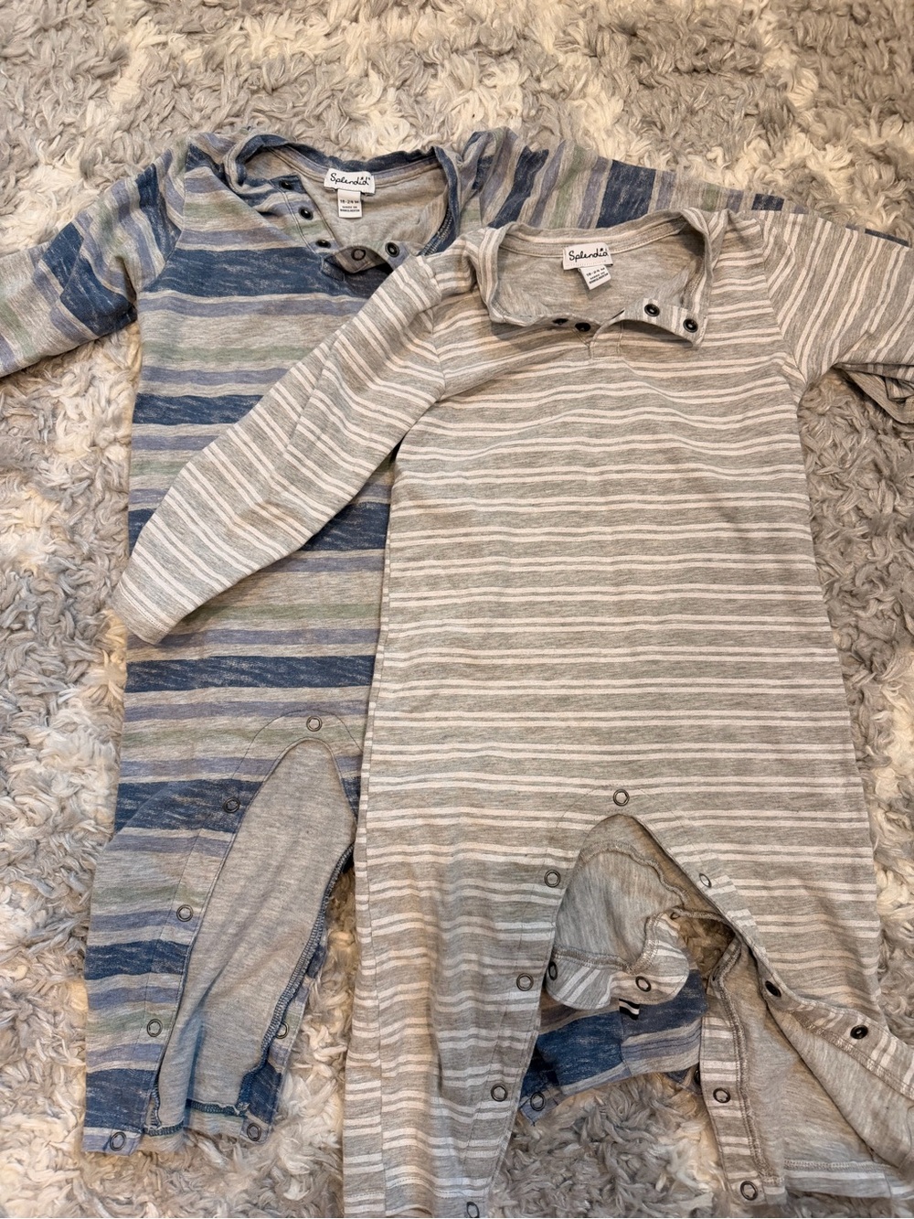 Splendid Kids' Striped One-Piece Romper - set of 2